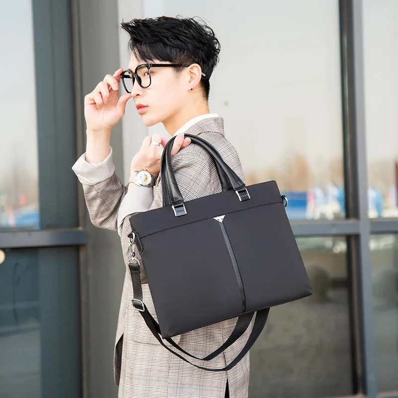 Fashion Men Briefcase High Quality Shoulder Bags Men 14 Inch Laptop Travel Crossbody Bags Male Waterproof Oxford Handbags