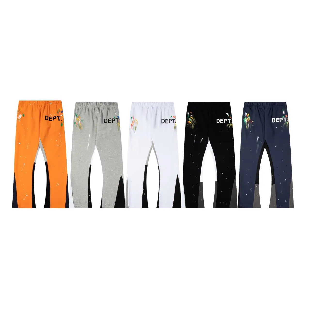 

New fashion GALLERYS spring and autumn painted trumpet sweatpants high quality DEPTS street trousers for men and women