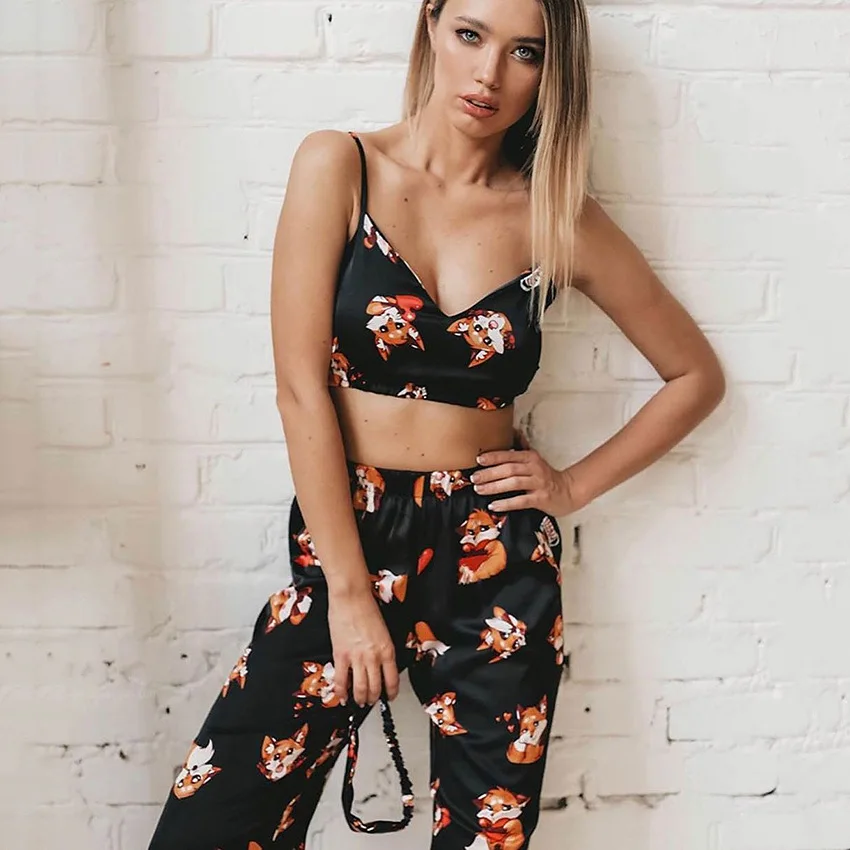 Women Pajama Two Piece Sets Womens Outifits Loungewear Women Summer Night Wears Sexy Costume Pijama