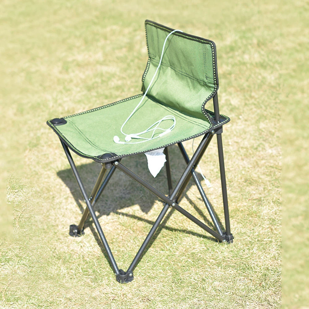 

Fold Beach Chairs Backrest Stool Portable Camping Outdoors Fishing Oxford Breathable Steel Pipe Small And Compact