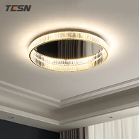 living room lamp simple modern atmosphere light luxury crystal lamp high end whole house combination bedroom ceiling lamp