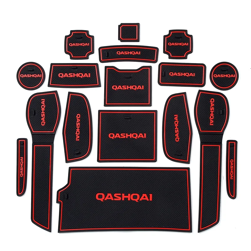 

Нескользящий автомобильный внутренний дверной коврик для ворот, коврик для чашки для Nissan Qashqai J11 2019, 17 шт., автомобильные аксессуары, автомобильный дверной коврик, Стайлинг