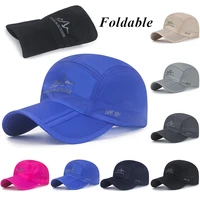 summer outdoor sport quick drying ultra thin breathable baseball cap men women snapback folding hiking mountaineering hat