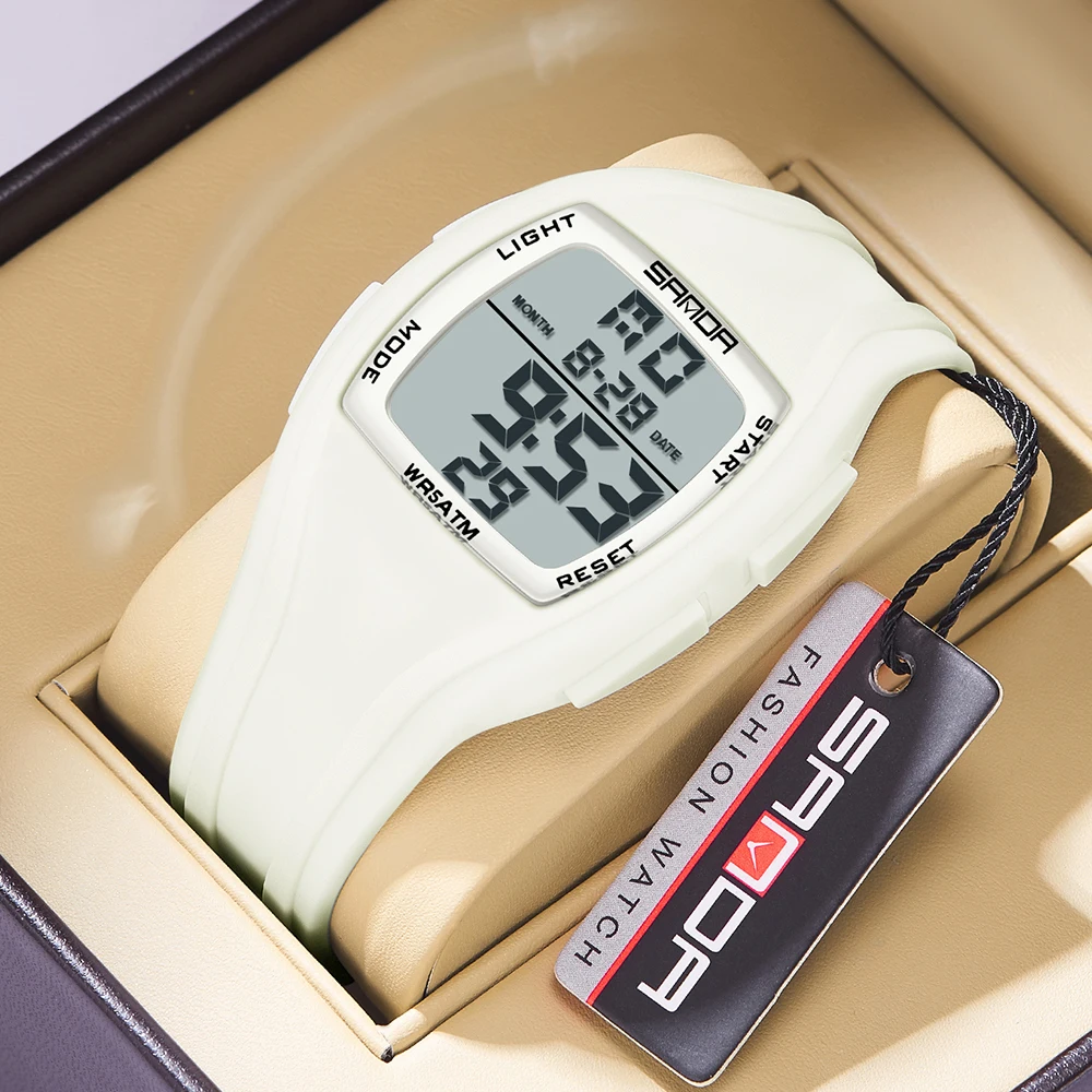 Часы наручные женские повседневные модные спортивные светодиодные цифровые для