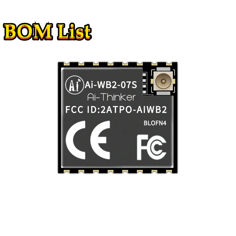 Флэш-память Ai-WB2-07S 2,4G WiFi + Bluetooth-совместимый беспроводной модуль BLE 5,0 чип BL602 4 Мб