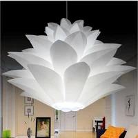 lowest price on sale diy modern pinecone pendant light creative lily lotus novel led e27 354555cm iq puzzle lamp white