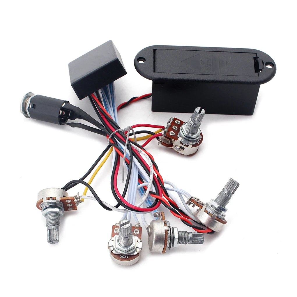 

1 Set 3 Band EQ Equalizer Preamp Pre-Amplifier Wiring Circuit Black Amplifying Line Wear-resistant Guitar Harness