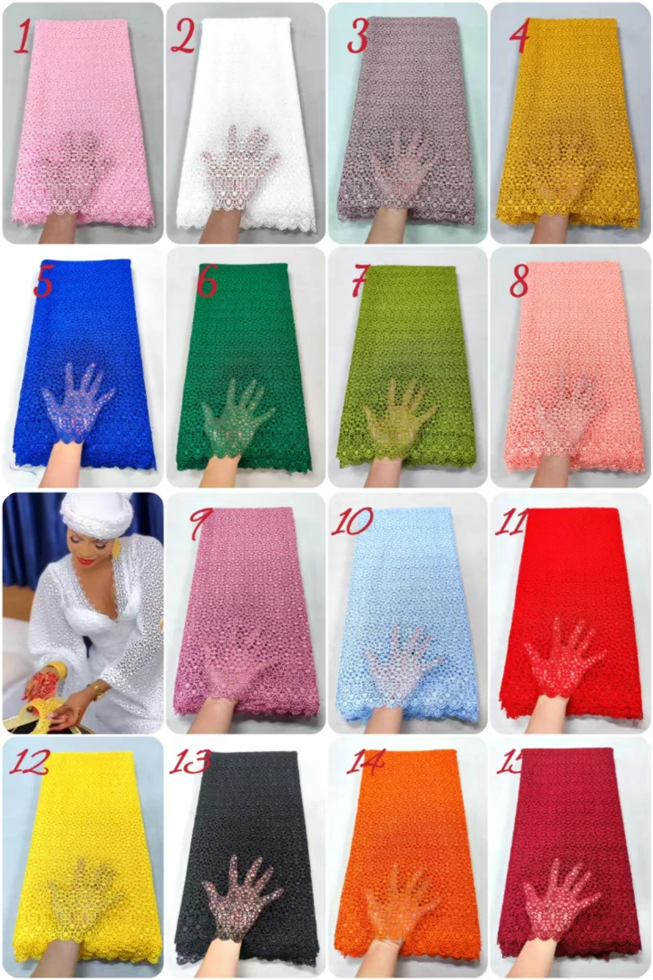 Африканская Хлопковая кружевная ткань с камнями Нигерия швейцарская вуаль