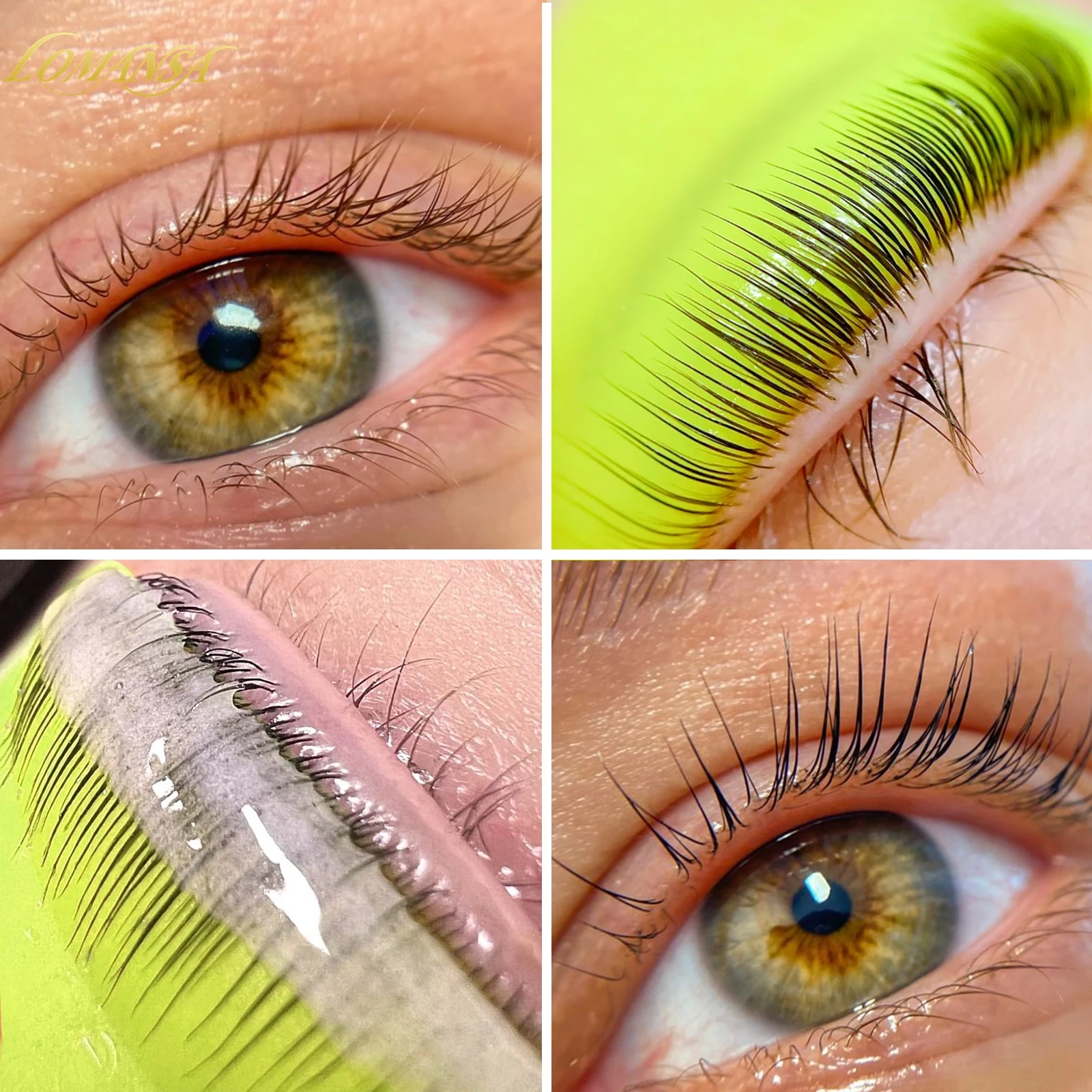 Lomansa 5 Пар U Curl Силиконовая Подушка Накладные Ресницы Аксессуары Липкие Стебли 3D