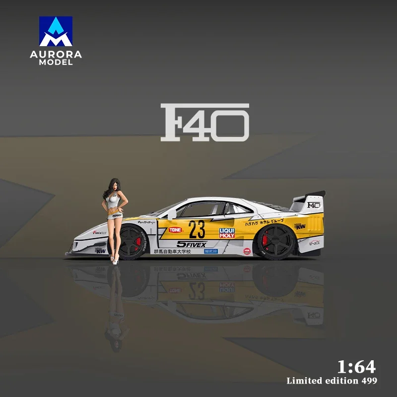 Aurora Models 1:64 F40 Lightning Flash металлическая модель автомобиля