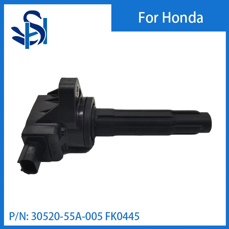 Фото 30520-55A-005 FK0445 Катушка зажигания подходит для Honda Fit 4 1.2 1.3 1.4 CITY 1.5L CR-V 3 FR-V Civic 1.3L 1.8L 2.0L 2005-2020 №1