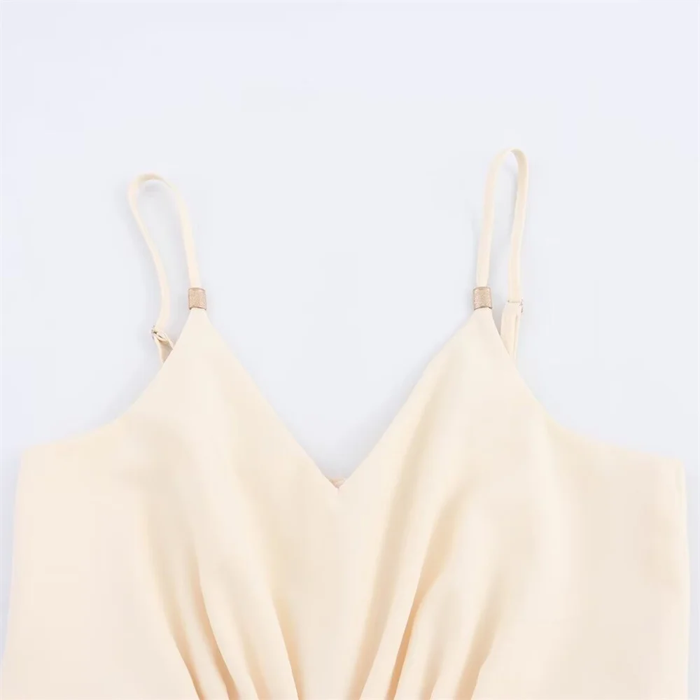 Женский Дизайнерский Комбинезон С V-образным Вырезом И Открытым Дизайном Широкие