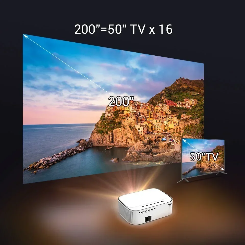 Фото Портативный LED LCD-проектор BYINTEK K45 Smart WiFi Android Full HD 1080P для видео, 3D, 4K, для обучения в классах (30 USD дополнительно за Android) №5