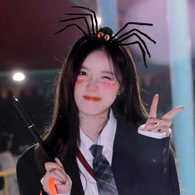 

Spider Headband For Women Halloween Tiaras Crown Goth Headband Hair Hoop Photo Shoot Hairbands Party Masquerade Hair Accessories