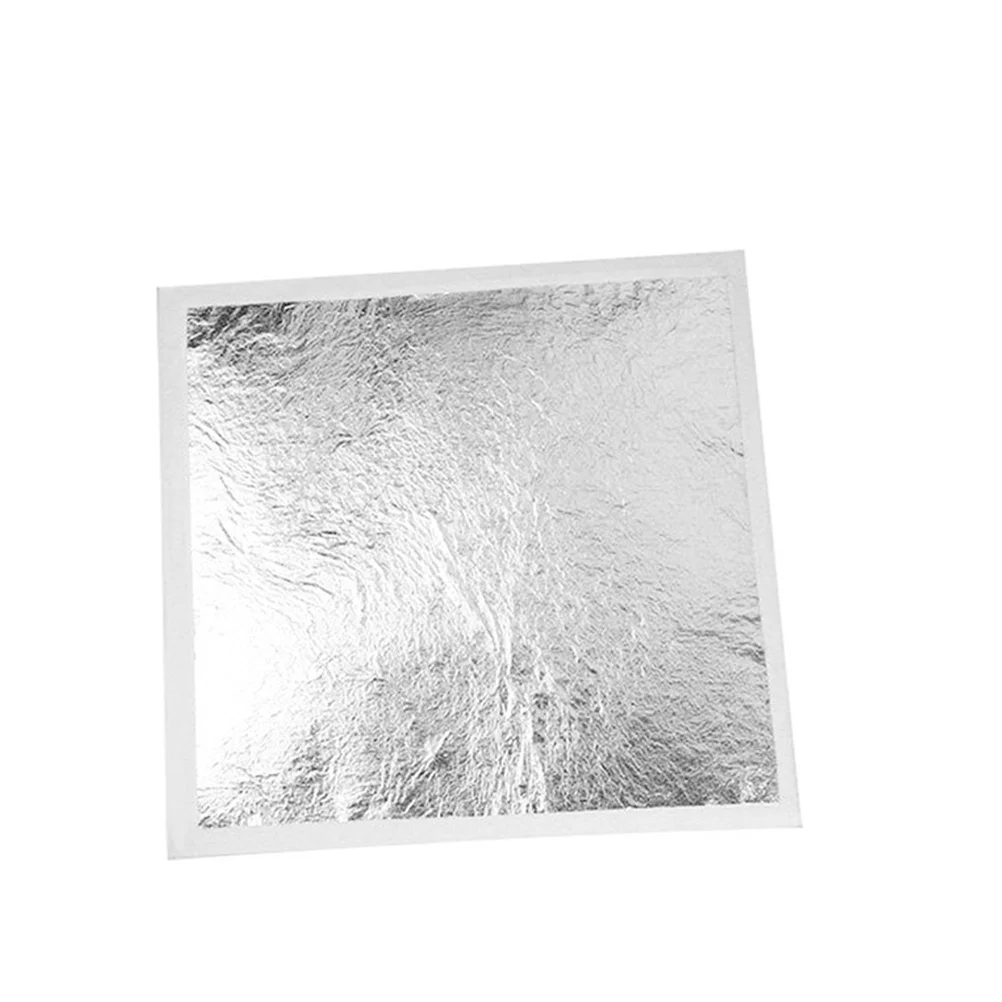

100 Pcs Resin Crafts Foil Imitation Candy Foil Wrappers Metal Leaf Papers Candy Ornament Imitation Leaf Project Furniture