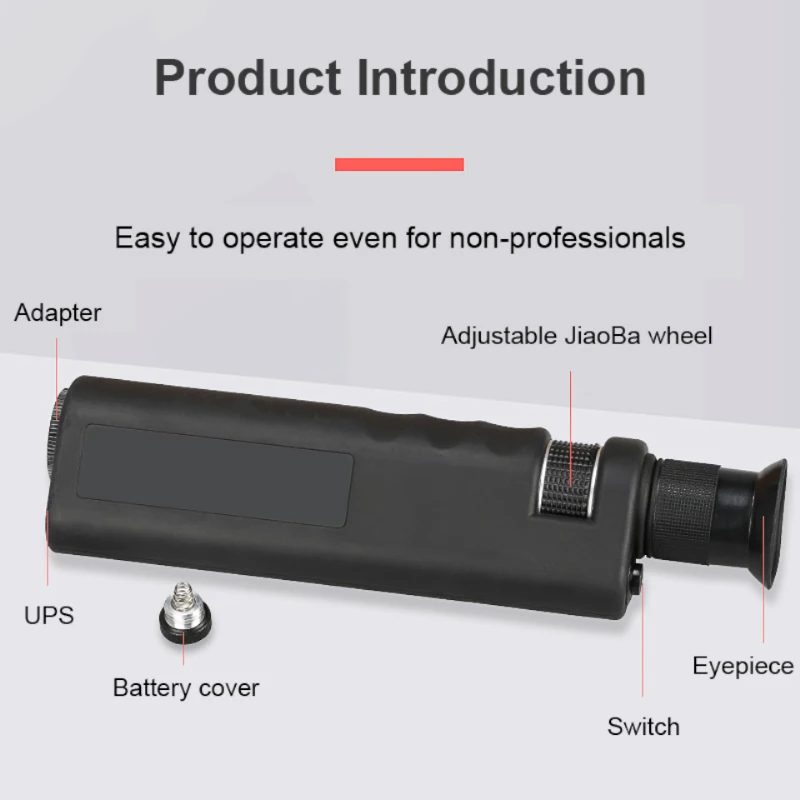 ONTi Handheld Fiber Optic Magnifier 200/400x Magnification Cable Detector for Adapter Interface 1.25/2.5MM with Type SC/FC/ST/LC