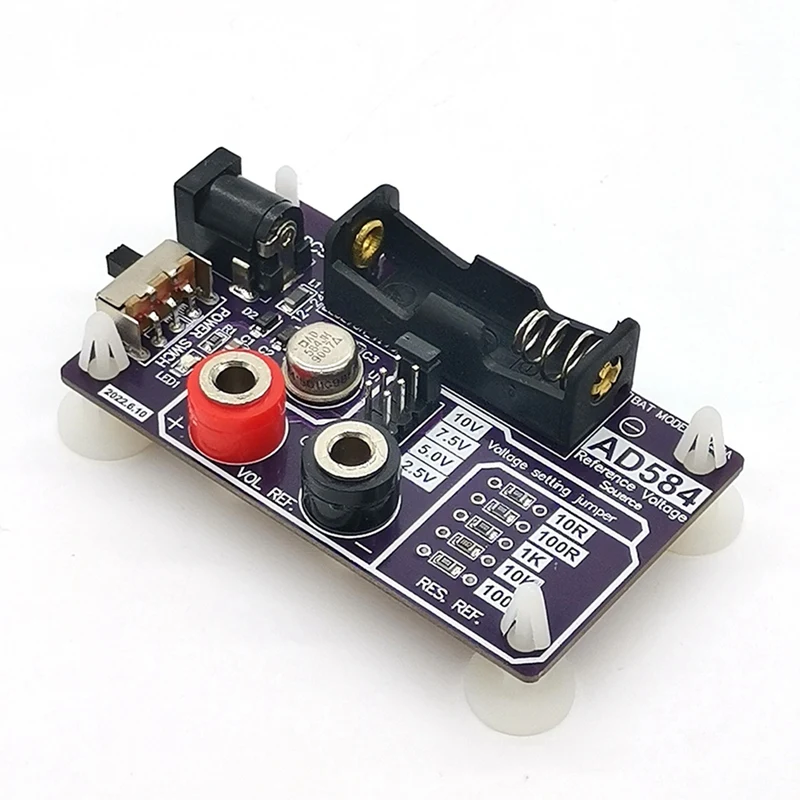 

AD584 High Precision Voltage Reference Module With 4 Channel 2.5V/7.5V/5V/10V&5 Levels 10R/100R/1K/10K/100K