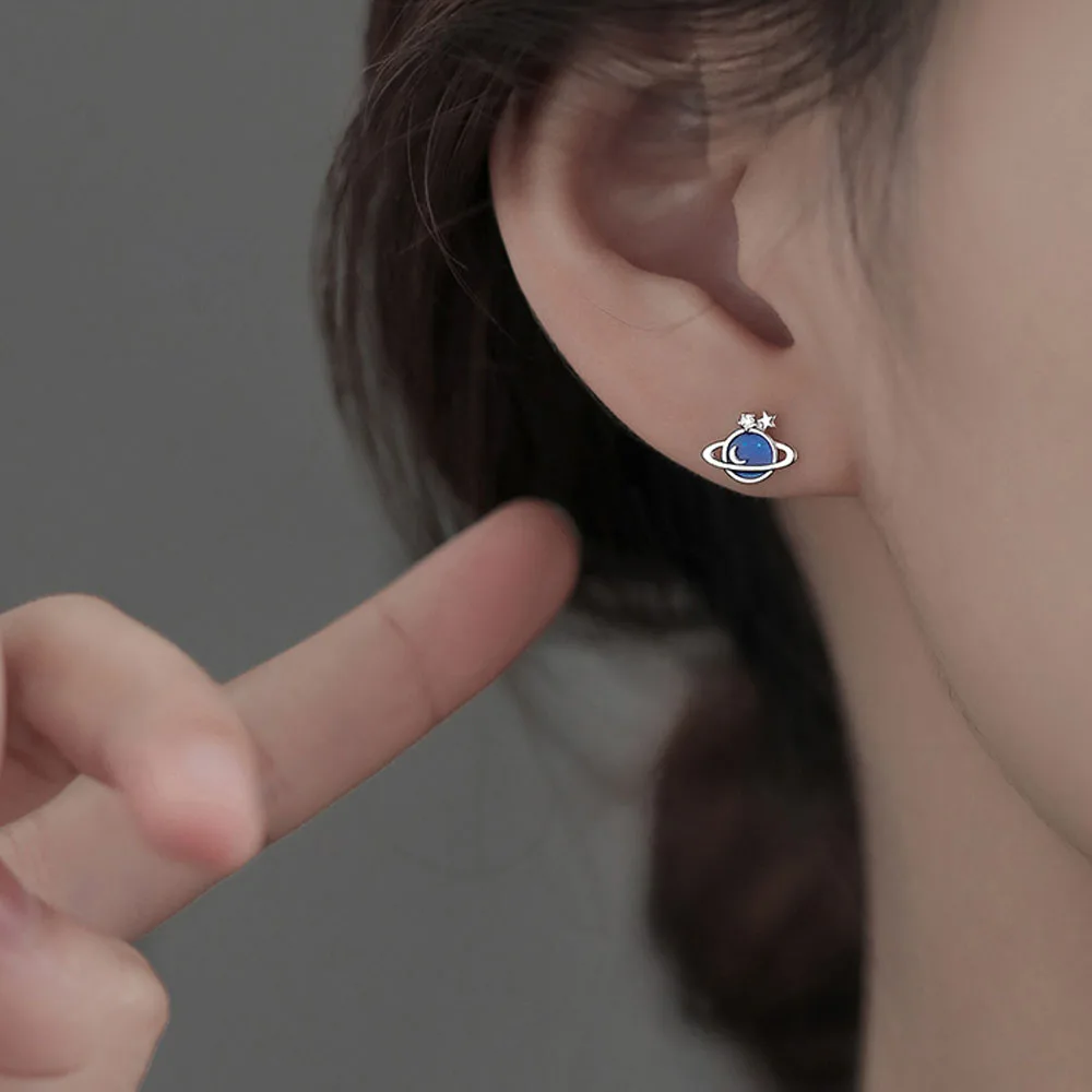 Женские серьги-гвоздики из серебра 925 пробы с цирконом |