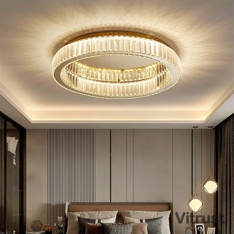 Современная хрустальная люстра светодиодные потолочные подвесные светильники с