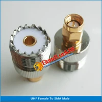 uhf pl259 so239 to sma connector coax socket sma male to uhf female plug solid uhf sma brass straight rf coaxial adapters
