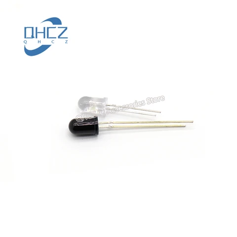 50 компл./лот 5 мм инфракрасная трубка передатчика + инфракрасная лампа инфракрасного типа F5 с круглой головкой LED типа