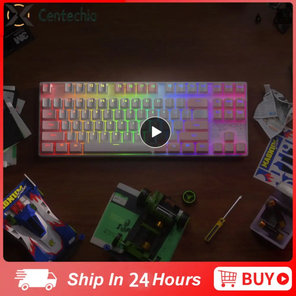 

Metal Light Effect Keyboard Ergonomic Design Wireless Mouse Durable Wireless Keyboard Game Keyboards Mechanical Axis 87 (key)