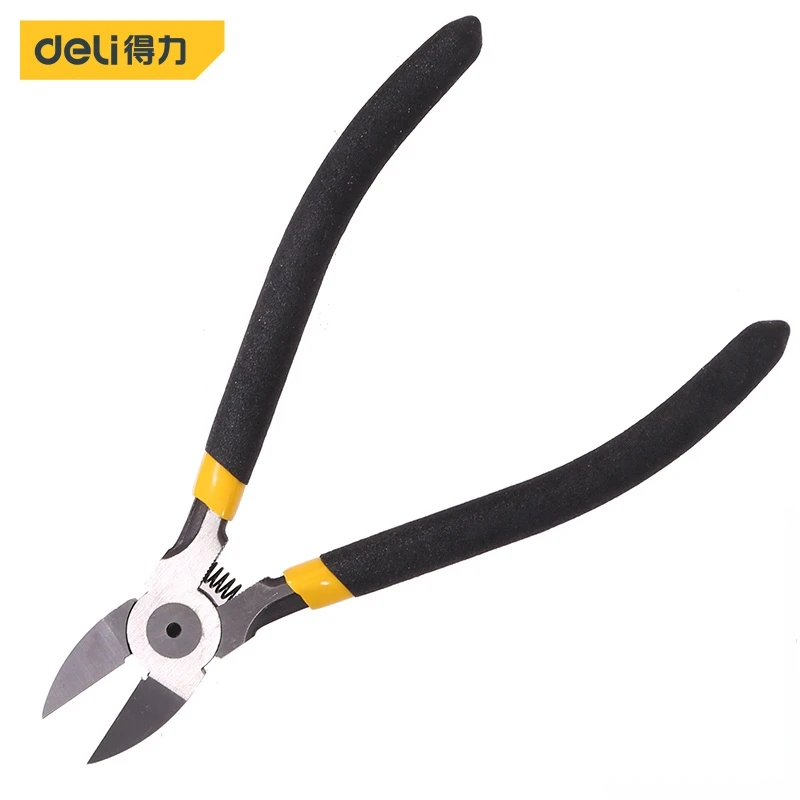 

DELI 6" Precision Diagonal Pliers Cutting Pliers for Wire Cable Cutter High Hardness HDR 56-58 Electronic Repair Hand Tools