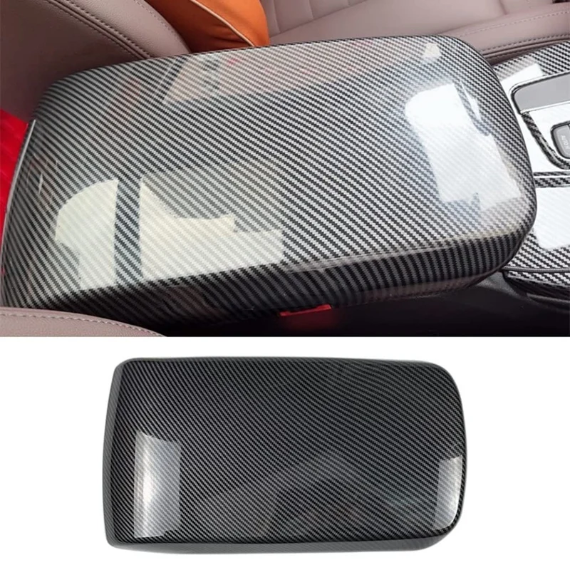 

Armrest Storage Box Lid Cover Panel Trim For BMW X3 G01 G08 2018-2022 Accessories, ABS Carbon Fiber