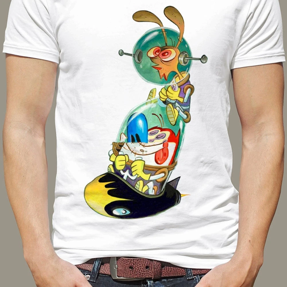 

Ren And Stimpy Original Art T Shirt Sunsunco High Quality Design T Shirts 627