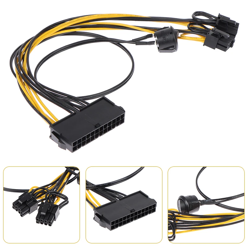 

Кабель питания PCI Express 24 Pin на Dual 8 (6 + 2) Pin PCIE, графическая видеокарта, графическая карта, адаптер, видеокарта, сплиттер питания, кабель