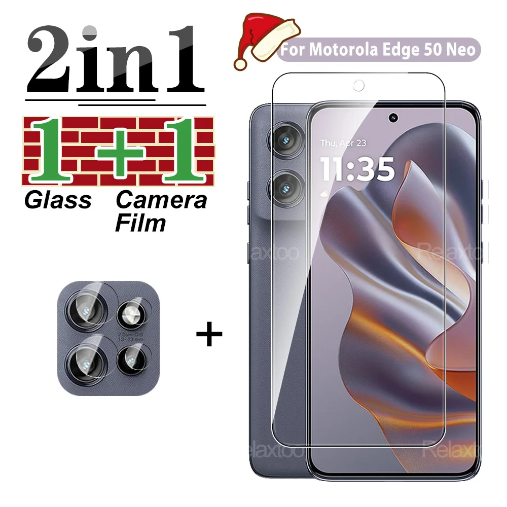 Защитное стекло 2 в 1 пленка для объектива Motorola Edge 50 Neo Moto G55 Защитная экрана MotoG54 G24