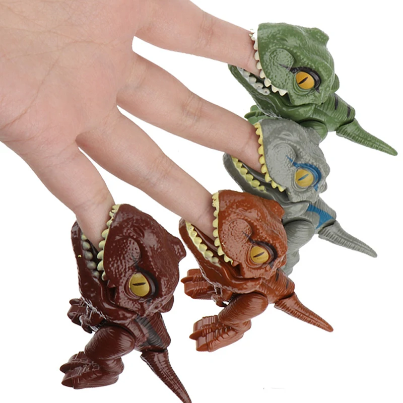 

1pc Finger Dinosaur Toy Creative Tricky Tyrannosaurus Model Dinosaur Toy Tyrannosaurus Simulation Dinosaur Animal Model 2022 NEW