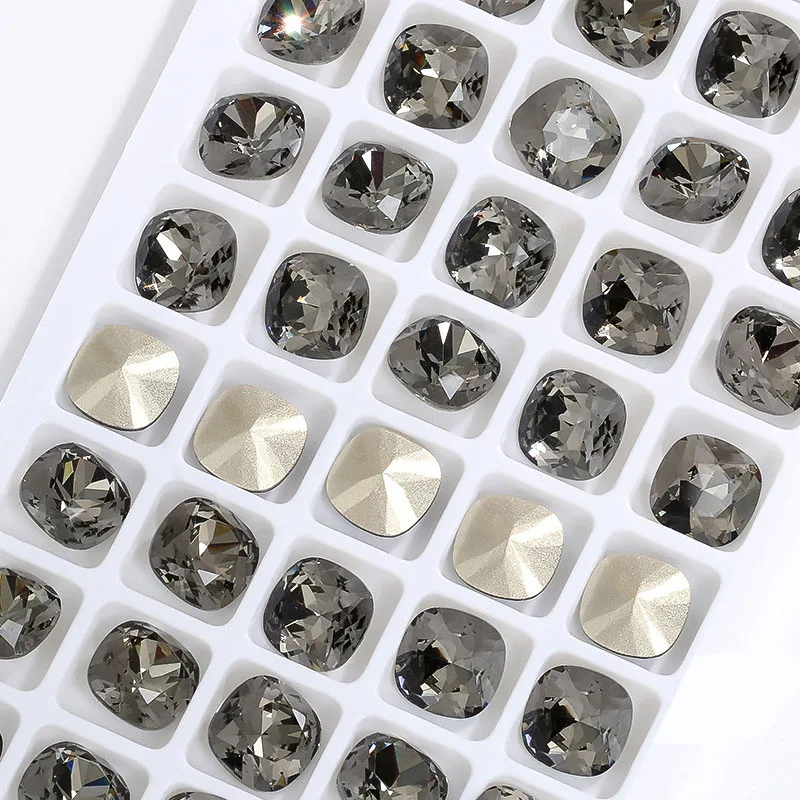 

10mm Diamond Round Cone Transparent Pointed Crystal Pointback Glue On Nail Art Rhinestones DIY Jewelry Making