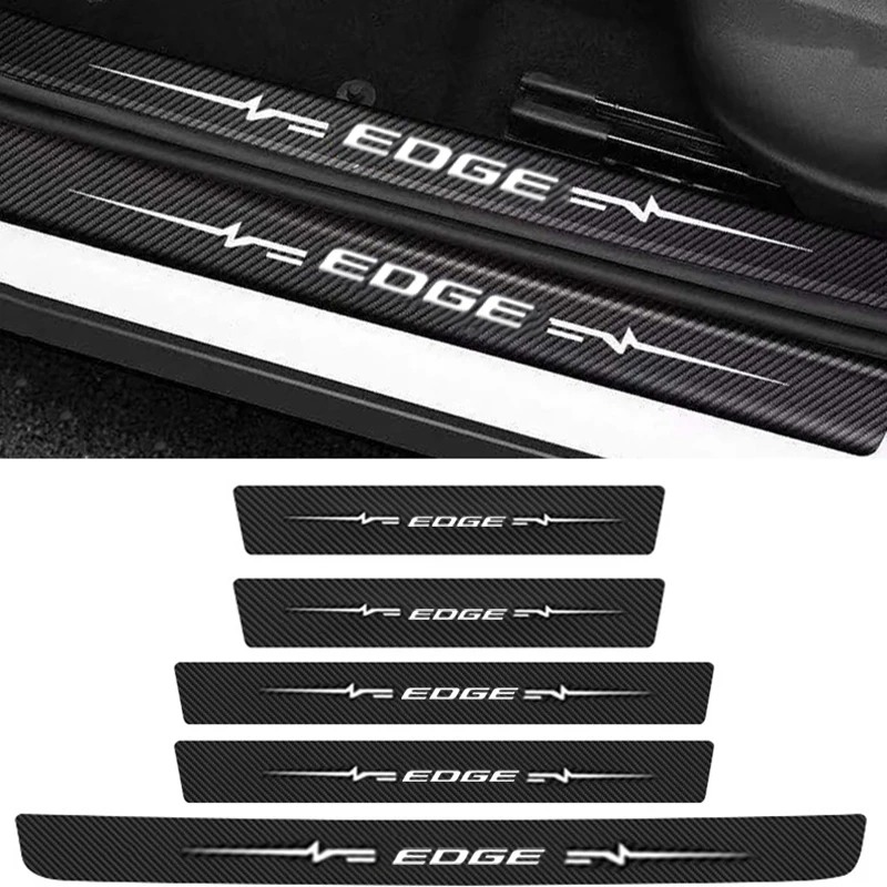 

Автомобильные наклейки на пороги багажника, двери, задняя защитная пленка, наклейки для Ford EDGE Logo Focus MK2 MK3 Fiesta Fusion Mondeo F150