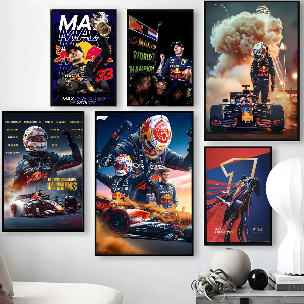 F1 Brazilian Grand Prix Winner V-Verstappen Poster Paper Print Home Living Room Bedroom Entrance Bar Cafe Art Painting Decoratio