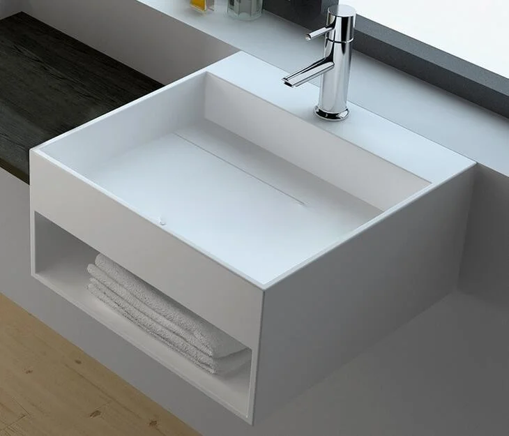 

CUPC sanitary ware wall hung acrylic solid surface bathroom wash basin sink,Artificial Stone Washing Basin