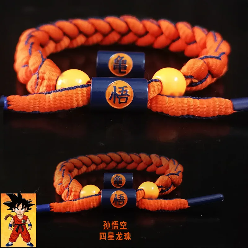 

Bandai Dragon Ball Bracelet Hand-woven Trend Outdoor Hand Strap Goku Sun Vegeta Saiyan Rope Wristband Exquisite Gift Decor