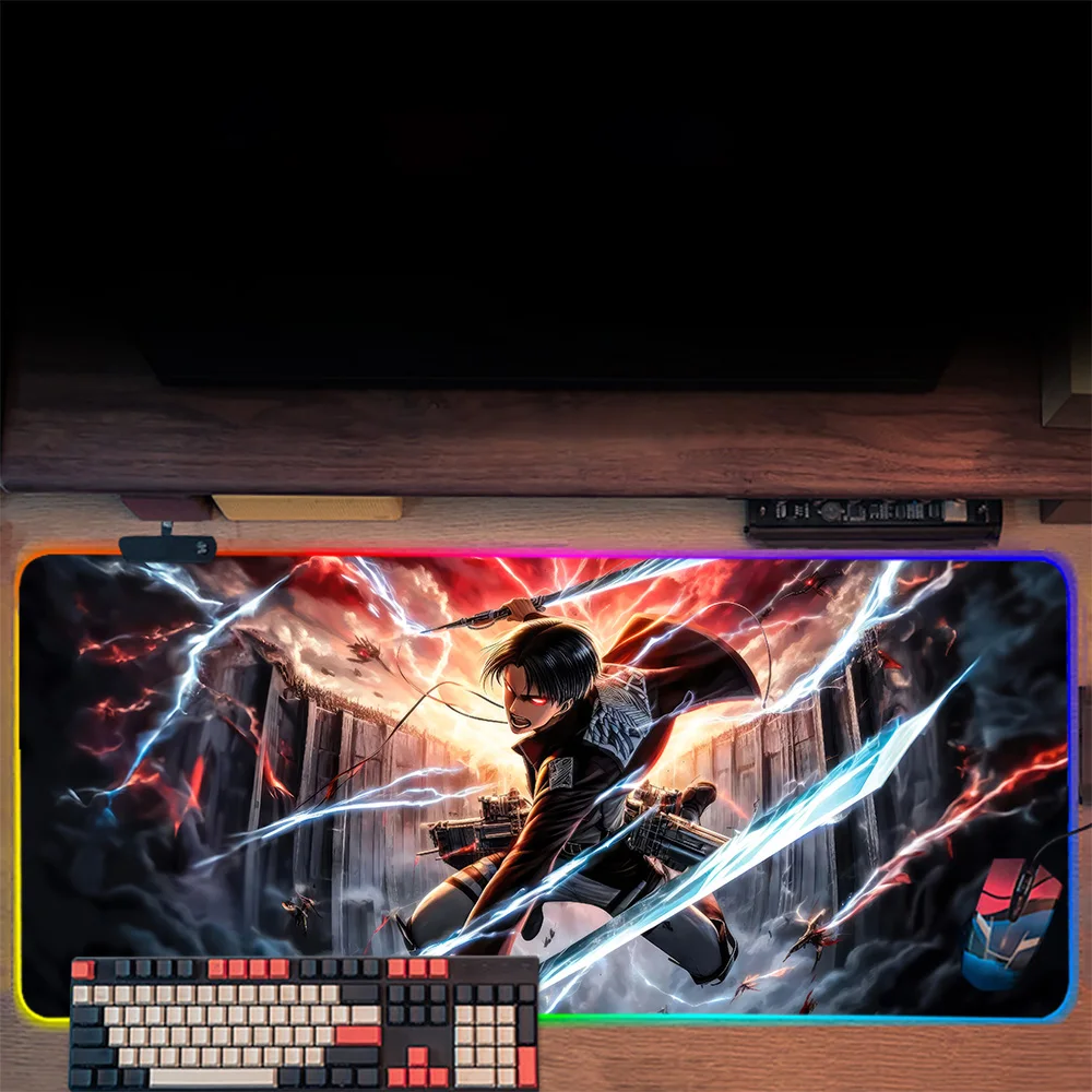 Коврик для мыши и клавиатуры с рисунком аниме Shingekis no Kyojins Hange Zoe RGB