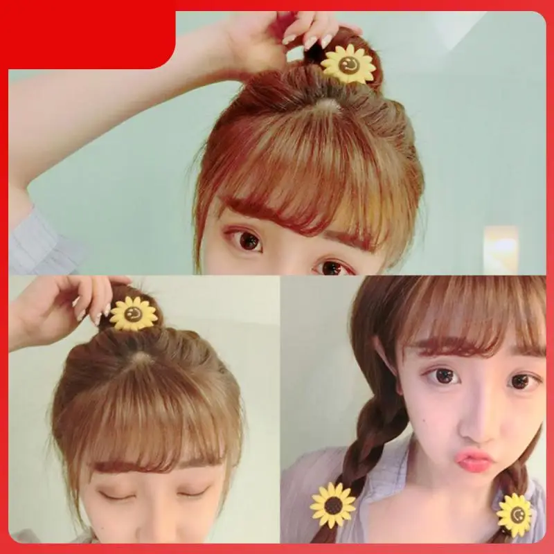 

Sunflower hair ring hair ornaments cute ornaments smiley hair rope headdress head rope