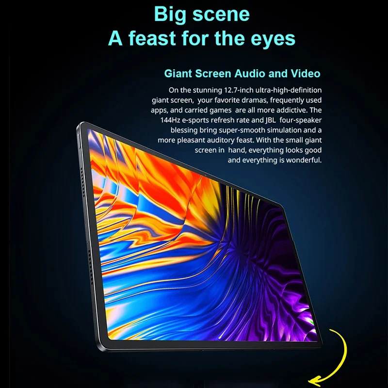 Lenovo Xiaoxin Pad Pro 2025 12,7-дюймовый планшет, оригинальный глобальный ПЗУ, размер 8300, 2,9 К, 144 Гц, дисплей, 10200 мАч, Android 14 Pad PC (art.: 3920cf23973eb) - 3920cf23973eb
