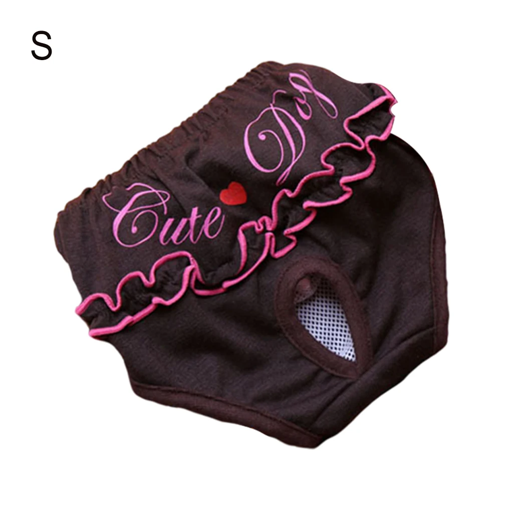 

5 Pieces Female Pet Pants Diaper Washable Underwear Floral Printed Small Panties Soft Shorts Briefs Wear Supplies