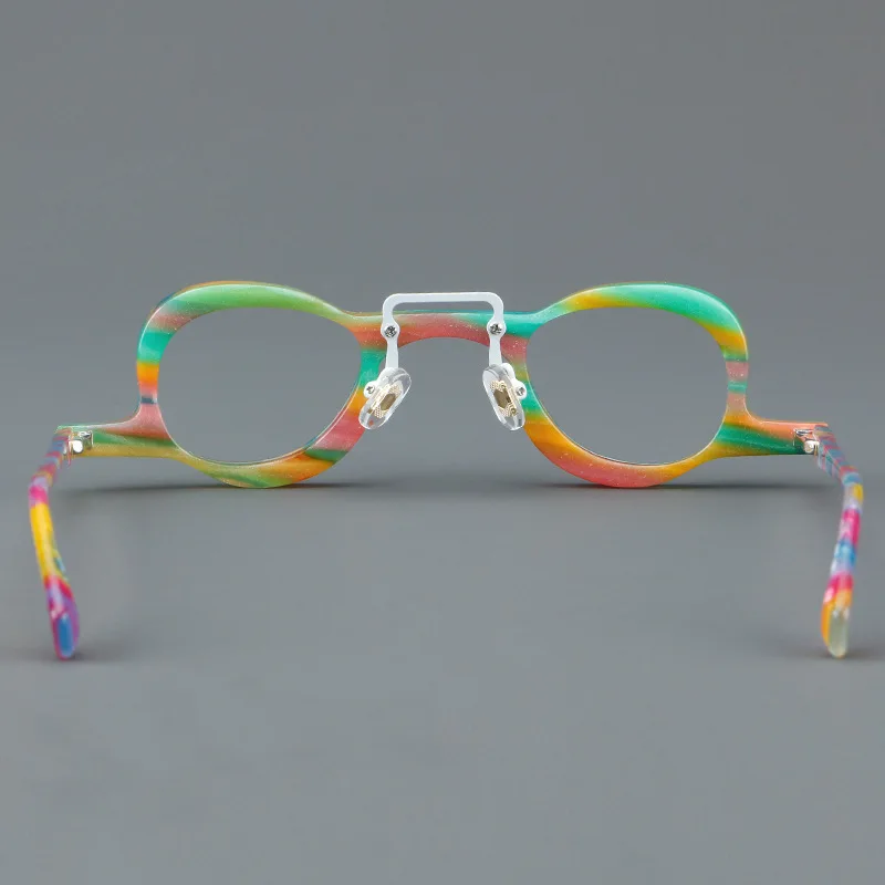 5817 модные круглые мужские маленькие очки из уксусной кислоты чистая ручная