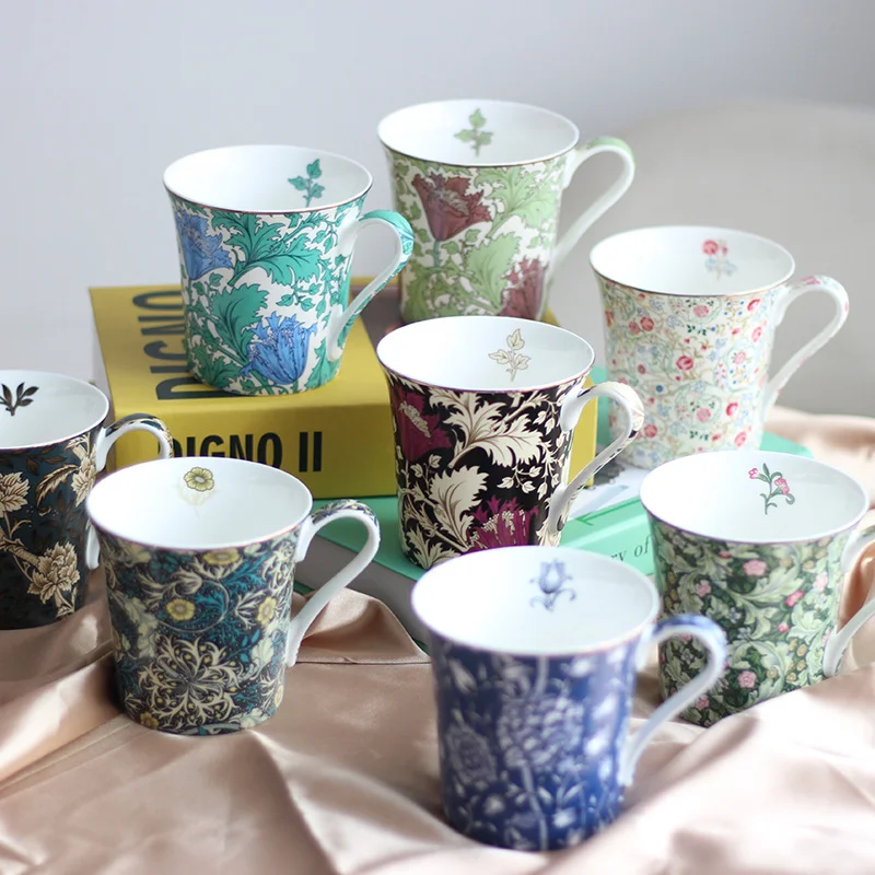 

Van Gogh Oil Painting Bone China Mug Literary Household Ceramic Milk Mug Gift Box Mugs Coffee Cups Eco Friendly English tea cup