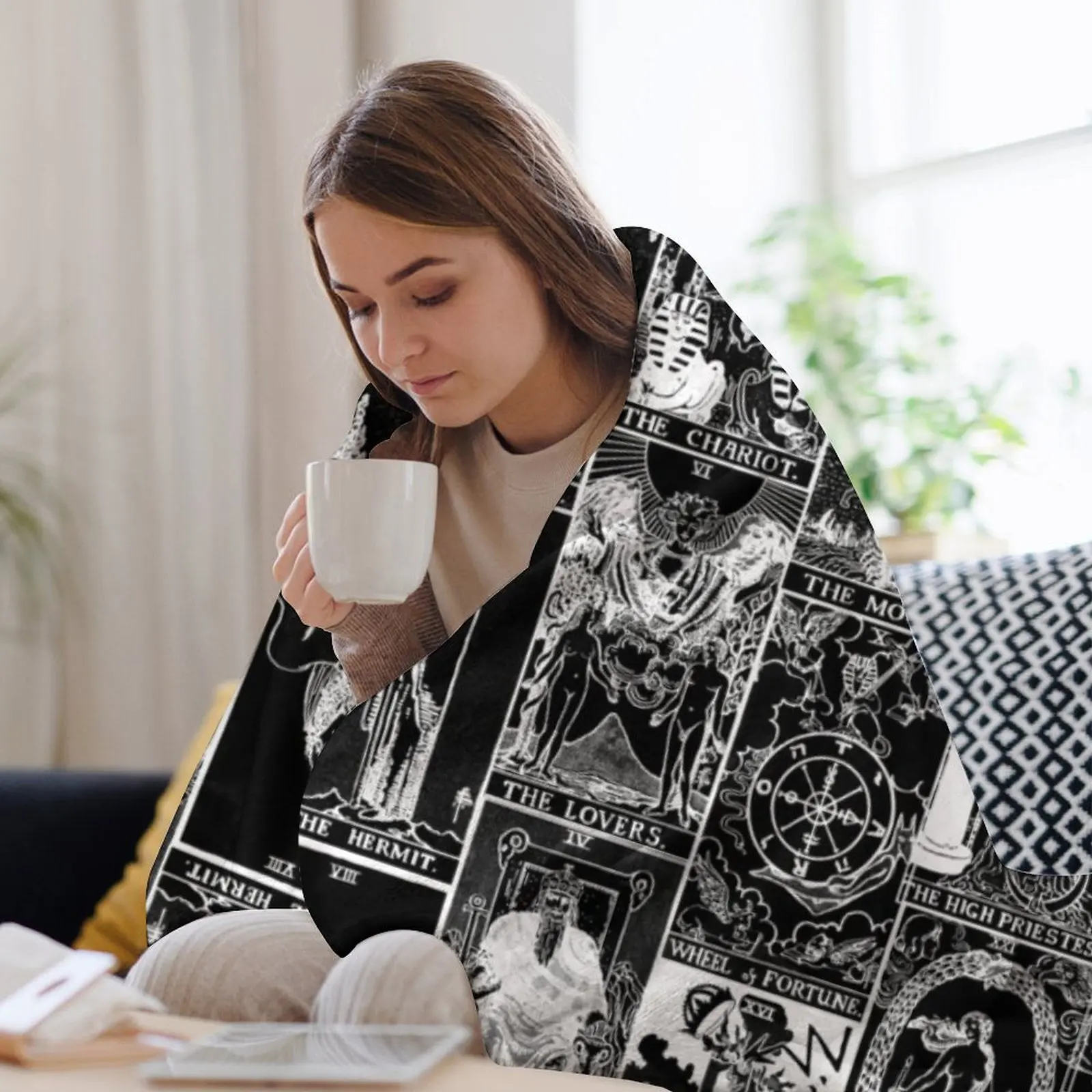 Старшие Арканы Таро Лоскутное Пледы Кровать Модные Одеяла и Для Диванов