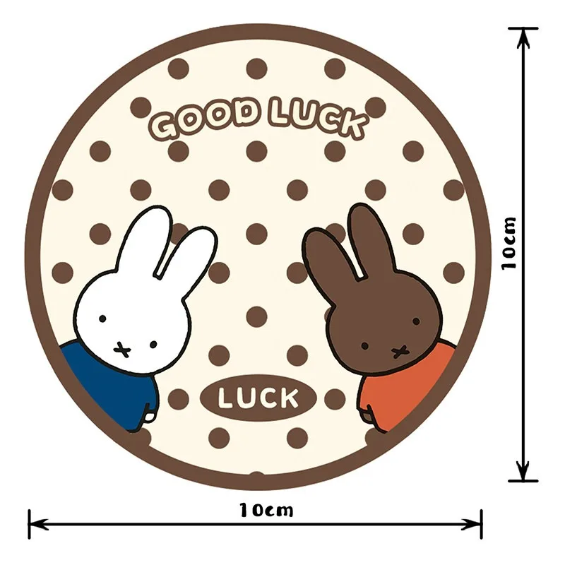 Фото Круглые подставки для чашек Miffy Kawaii в стиле аниме, для рабочего стола и офиса, влагопоглощающие, с дренажной платформой, модные, простые и удобные №5