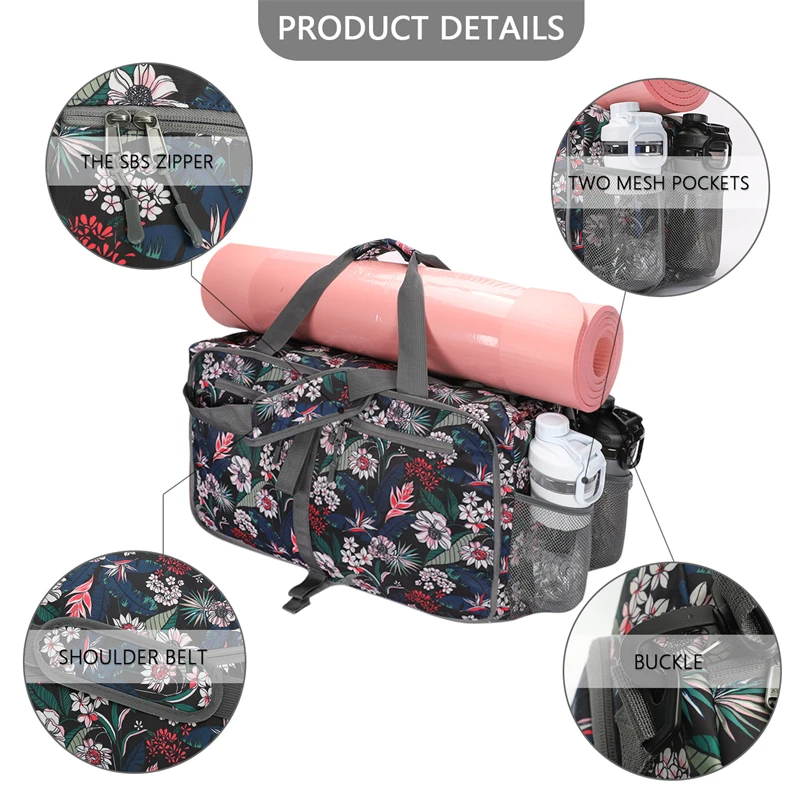 New 40L Large Capacity Waterproof Handbag Folding Travel Bag Portable Women's Tote Bag Duffel Bags Female Shoulder Bag 2022