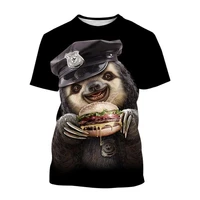 unisex sloth 3d printing personality t shirt fashion animal cute interesting hip hop casual t shirt xs 5xl