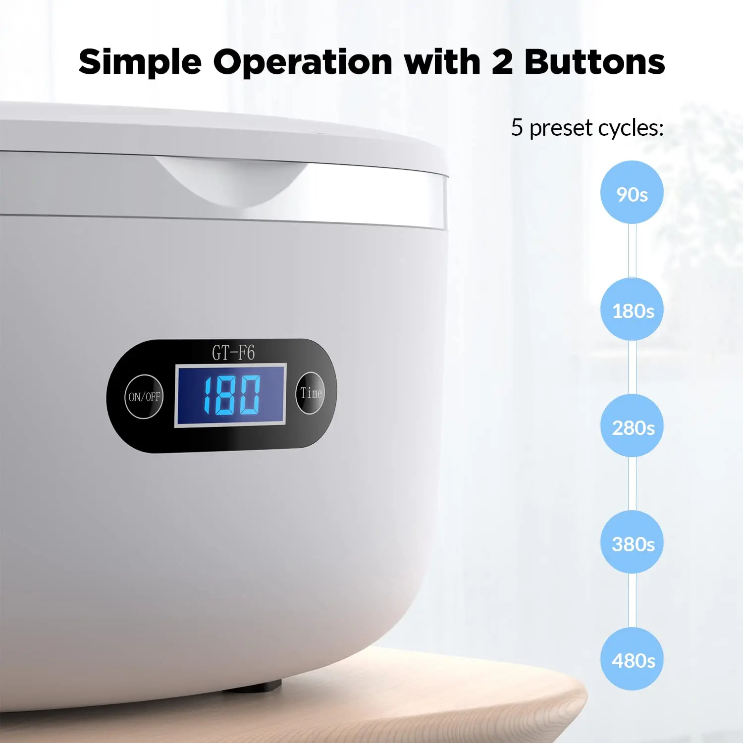 Ультразвуковой очиститель ювелирных изделий контактных линз портативный