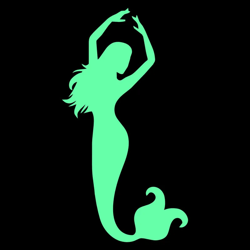 Мультяшная светящаяся наклейка Русалка гостиничный магазин ресторан спальня