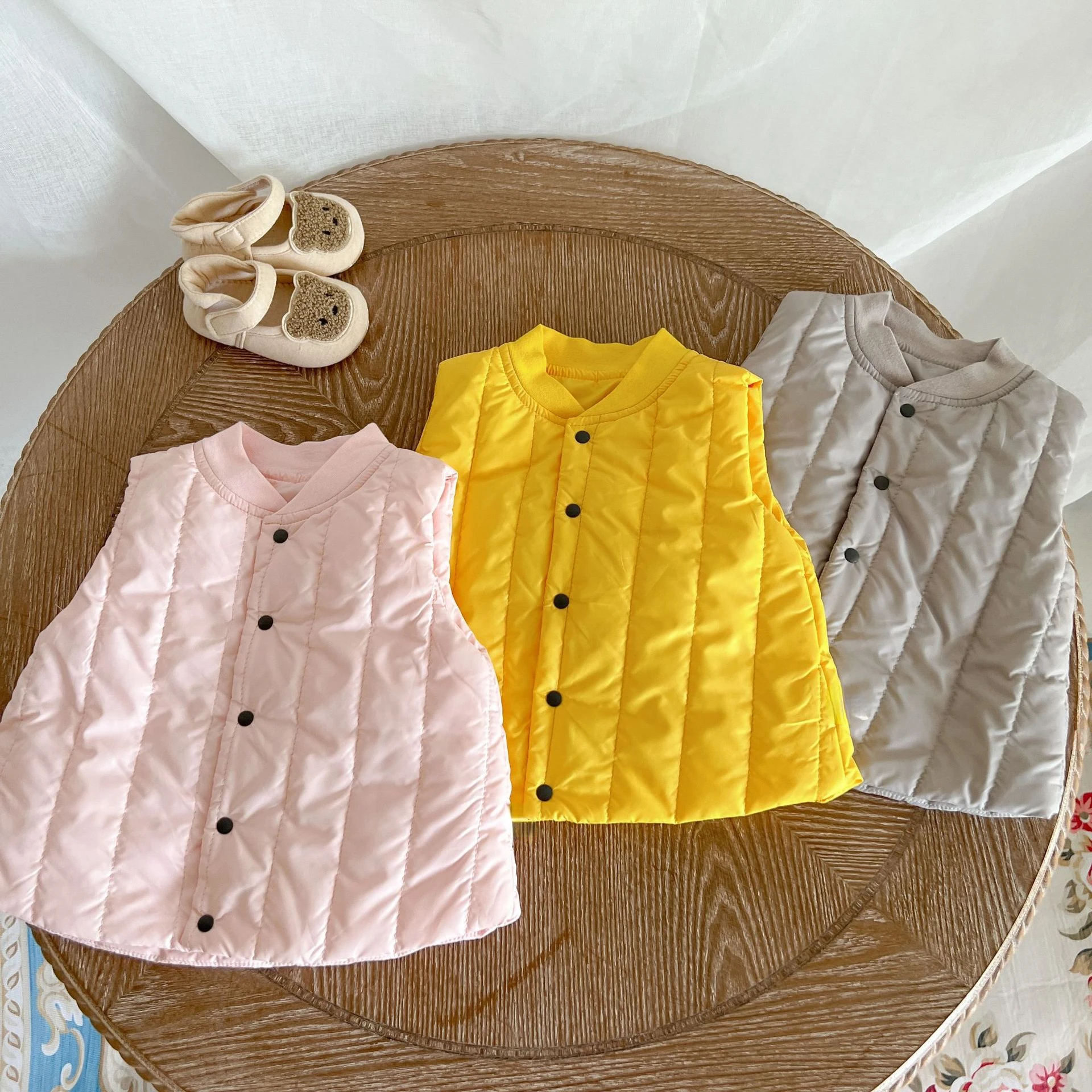 

2022 Warm Baby Vests Sleeveless Down Clothes Cotton Jacket Boys Girls Coats Kids Outdoor Vest Waistcoat Kids Outwear